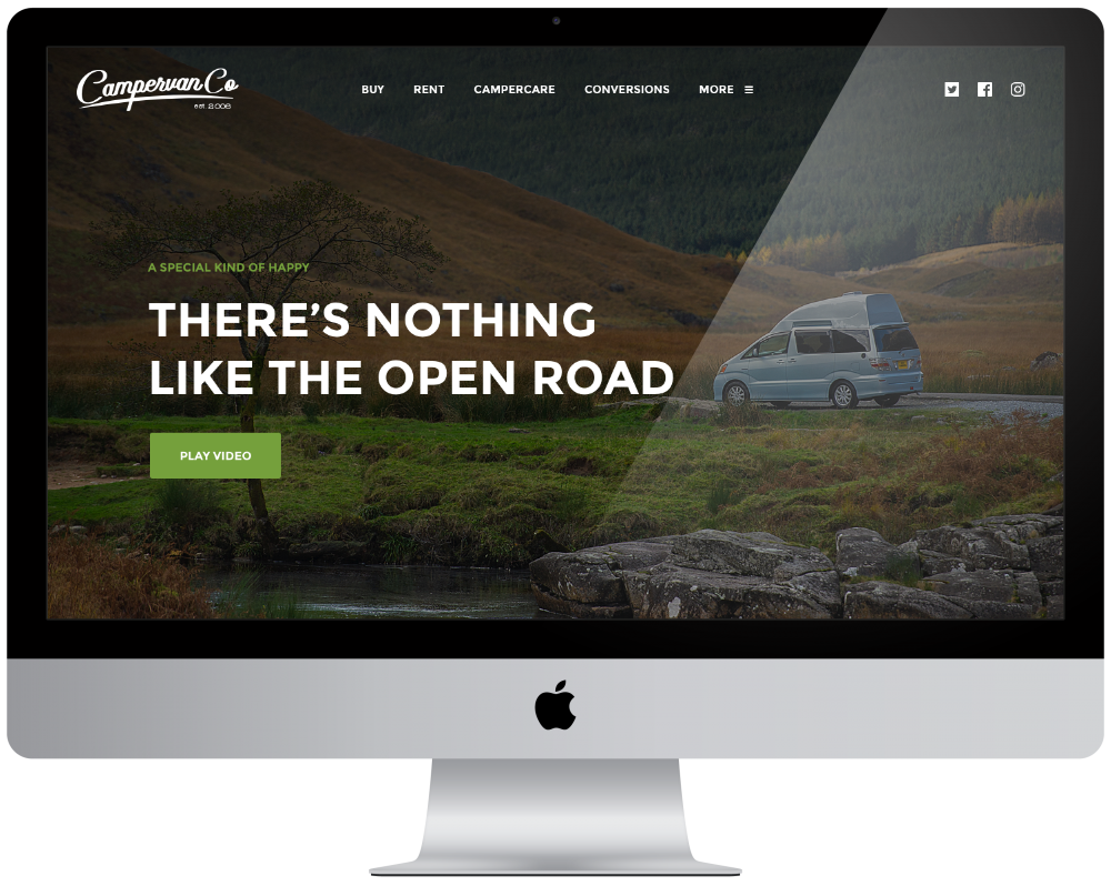 campervan website website design campervan website